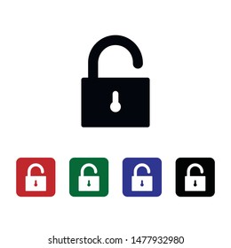 Lock, protection, secure, unlock, icon, flat. Element of security for mobile concept and web apps illustration. Thin flat icon for website design and development, app. Vector icon