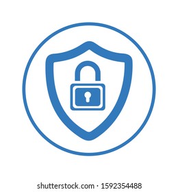 Lock, protection, security icon, Padlock in security shield