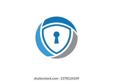 Lock Protection Shield Security Icon logo vector