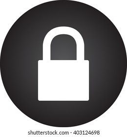Lock protection sign simple icon on  background