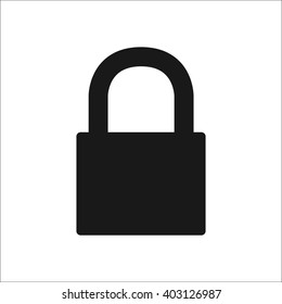 Lock protection sign simple icon on  background