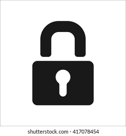 Lock protection sign simple icon on  background