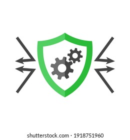 Lock protection vector icon on white isolated background.