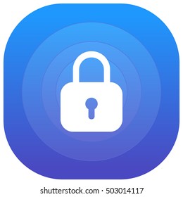 Lock Purple - blue circular UI/UX App Icon / Logo Design