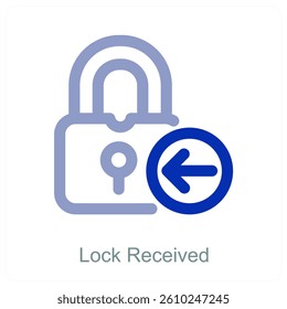 Lock Received and safety icon concept