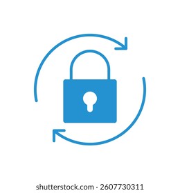 Lock reload icon 3 blue