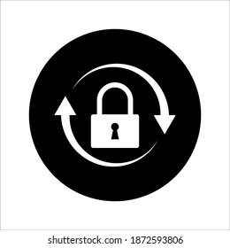 Lock Reload Icon On White Background. Color Editable