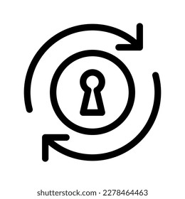 Lock Reload Icon Vector Symbol Design Illustration