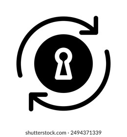 Sperren Neuladen Symbol Vektorgrafik Symbol Design Illustration