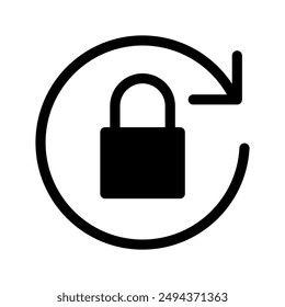 Ilustración de diseño de Vector de icono de recarga de bloqueo
