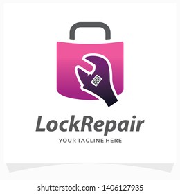 Lock Repair Logo Design Template