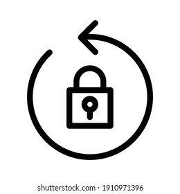 Lock, rotate, state icon vector image. Can also be used for arrows and signs. Suitable for use on web apps, mobile apps and print media.