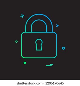 lock safe security icon vector design