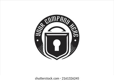 BLOQUEAR VINTACIÓN DE LOGOTIPO DE SEGURIDAD SEGURA