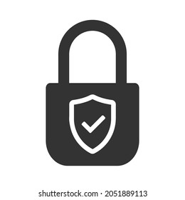 lock safety icon design vector