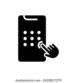 Lock Screen, Interface Flat Icon Logo Illustration. Interface Icon-set. Suitable For Web Design, Logo, App.