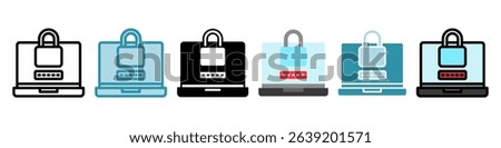 Lock Screen multi style, mini illustration icon. use for modern concept, print, UI, UX kit, web and app development. Vector related to account management, ecommerce, banking and finance.

