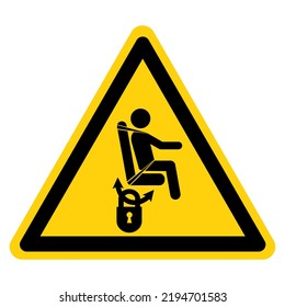 Lock Seat In Position Before Vehicle Is Placed In Motion Symbol Sign, Vector Illustration, Isolate On White Background Label .EPS10