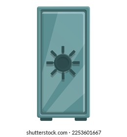 Bloquear el vector de caricatura de icono de caja segura. Dinero seguro. Efectivo de seguridad