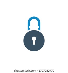 Lock, secure icon (vector illustration)