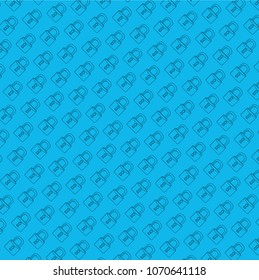 lock secure pattern line illustration graphic. blue background