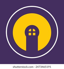 Lock security Icon abstract beautiful purple background vector illustration design