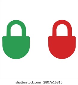 Lock security icon collection featuring colorful padlock symbols representing privacy protection access control digital safety authentication and technology concepts for modern interface design projects