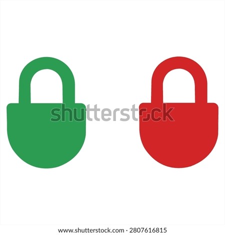 Lock security icon collection featuring colorful padlock symbols representing privacy protection access control digital safety authentication and technology concepts for modern interface design projects