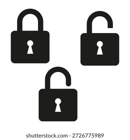Lock security icon. Safe protection vector. Closed padlock sign. Privacy guard symbol. EPS 10.