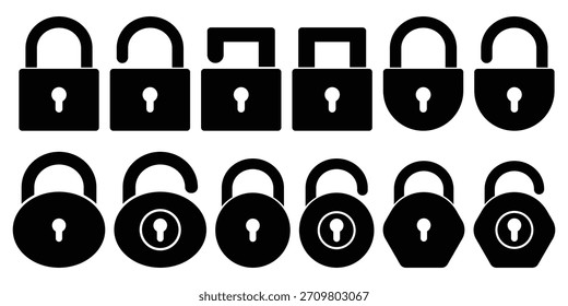 bloquear ícone de segurança símbolo de vetor para proteção de privacidade acesso seguro proteção de dados conceito de segurança cibernética.