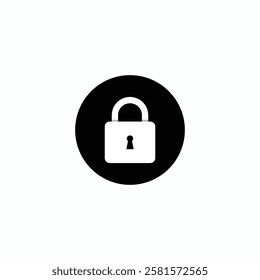 Lock Security Padlock Icon | Safety Protection Symbol | Secure Privacy Password | Closed Safe Guard | Locked Unlock Encryption