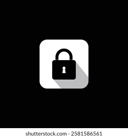 Lock Security Padlock Icon | Safety Protection Symbol | Secure Privacy Password | Closed Safe Guard | Locked Unlock Encryption