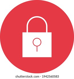 Lock, security, protection Icon vector image. Can be used for phone and tablet. Suitable for mobile apps, web apps and print media.