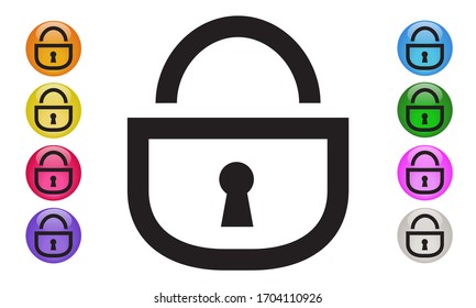 KLICKEN SIE AUF das Symbol Sicherheitsschild. Firewall, Konzepte zur Cybersicherheit. Vektorillustration-Illustration EPS10