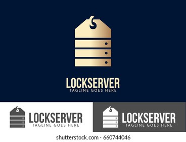 Lock Server Logo Template Design Vector 