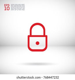 Lock set of line vector icons
