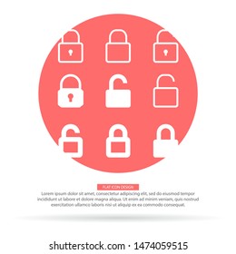 lock, set, vector, icon, open, closed.icon; lock; set; key;