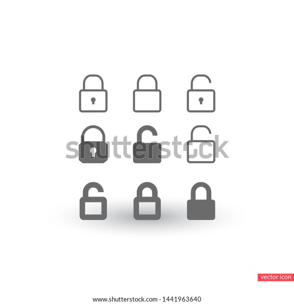 lock, set, vector, icon, open, closed.icon; lock;
set; key;