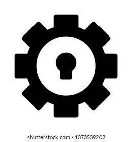 lock setting glyph icon