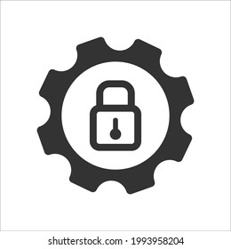 lock setting icon design vector