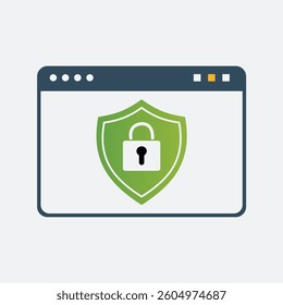 A lock and shield icon on top of an investment application screen