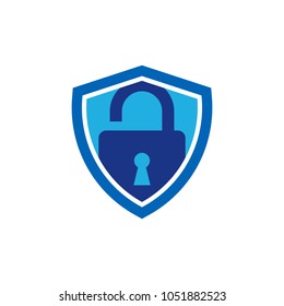 Lock Shield Logo Icon Design