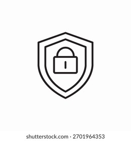 Vector de signo de icono de protección de escudo de bloqueo