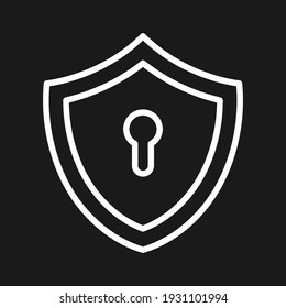Lock, shield, security icon vector image. Can also be used for internet security. Suitable for use on web apps, mobile apps and print media.