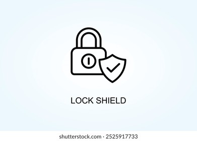 Lock Shield Vector Or Logo Sign Symbol Illustration
