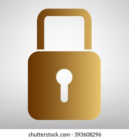 Lock sign. Flat style icon