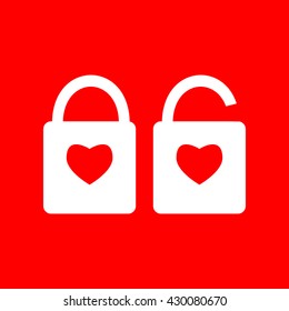 lock sign with heart shape