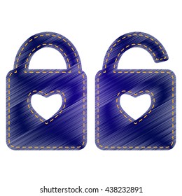 lock sign with heart shape