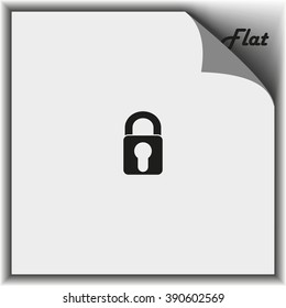 Lock sign icon.