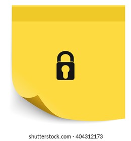 Lock sign icon.